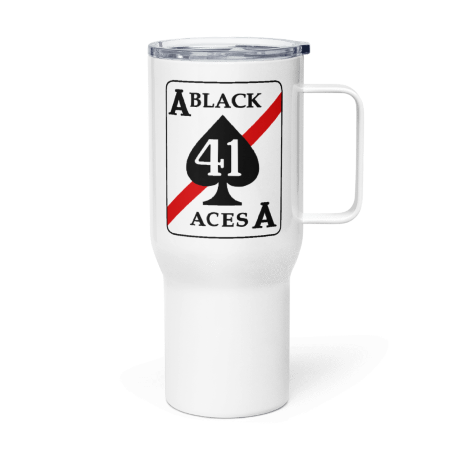 Black Aces VF-41 Travel mug with a handle