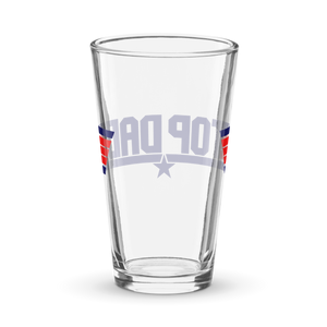 The 'Top Dad' Top Gun Shaker Pint Glass - A Salute to Fathers