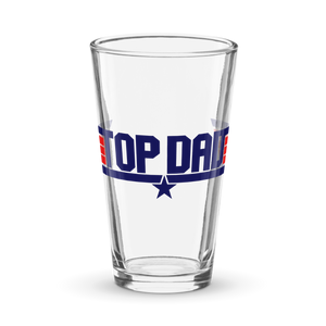 The 'Top Dad' Top Gun Shaker Pint Glass - A Salute to Fathers