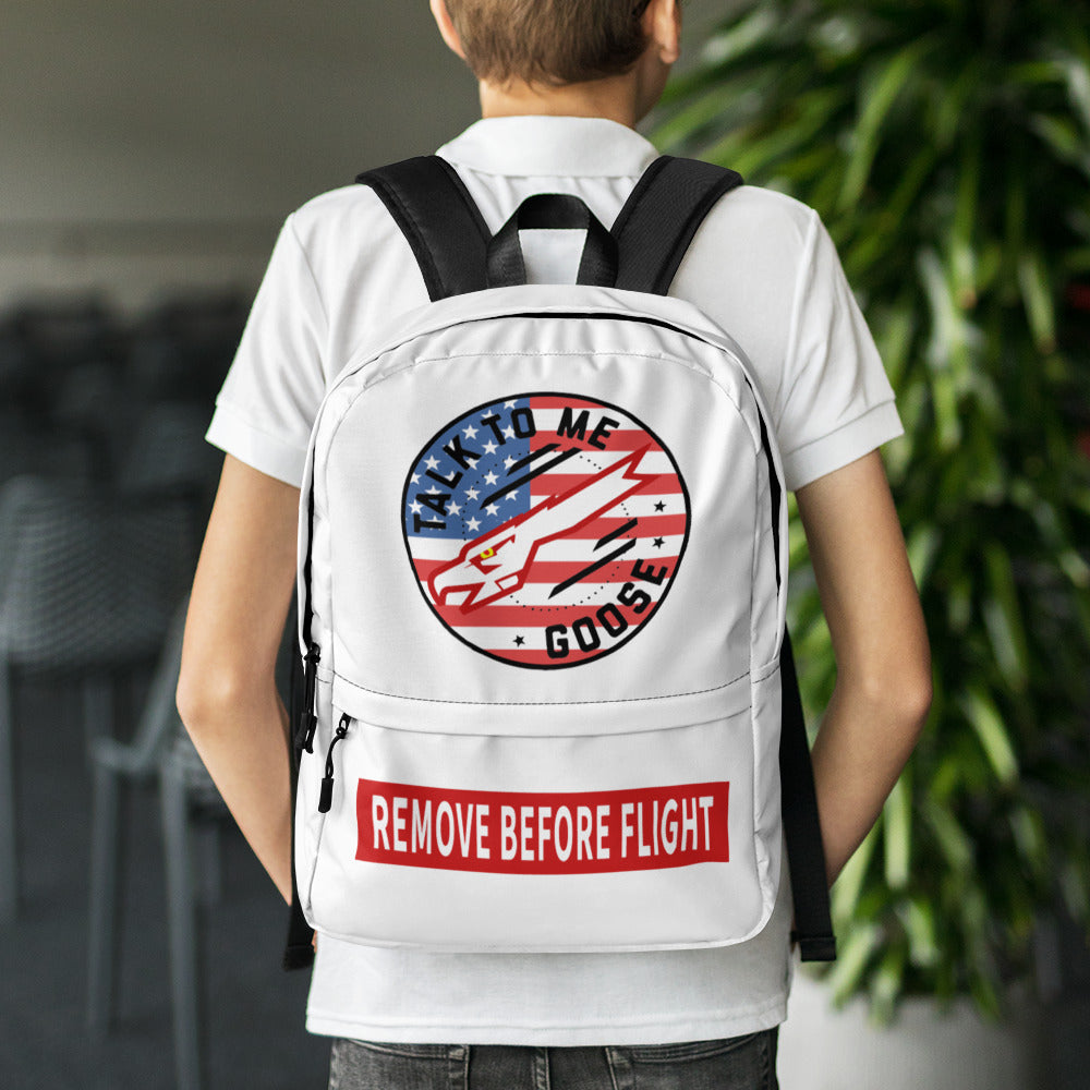 Talk To Me Goose Aviation Lovers Backpack