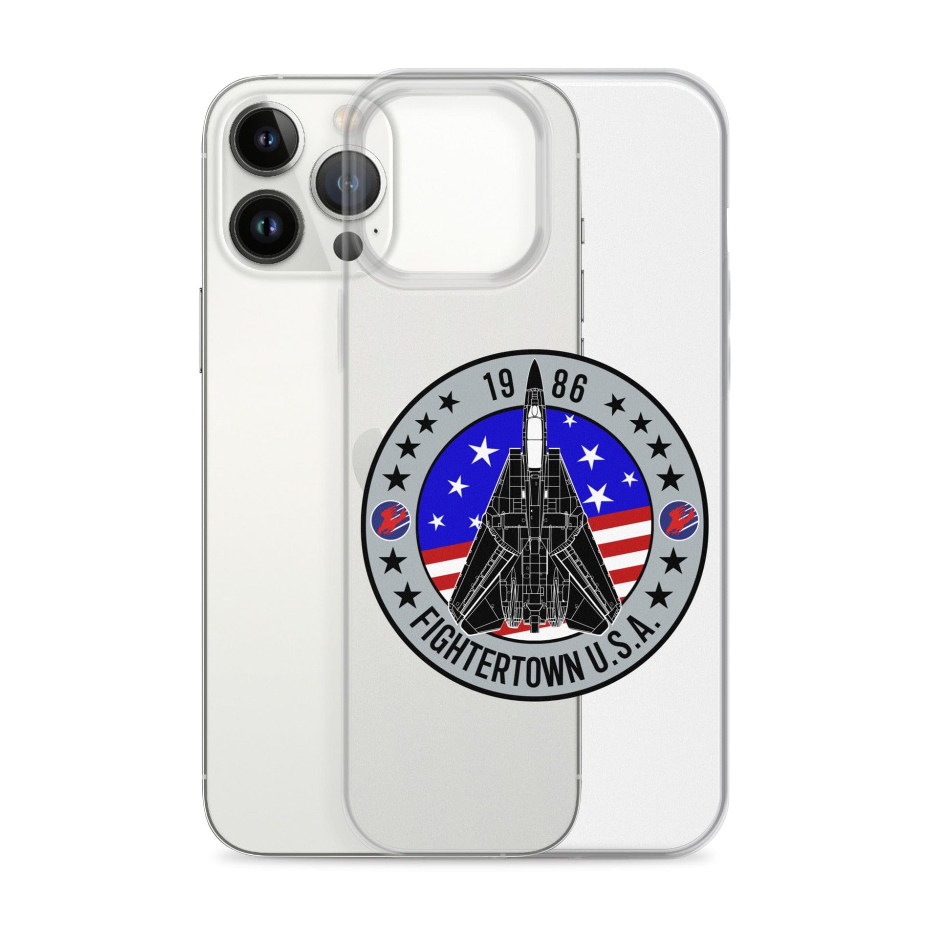 Top Gun Fans Mobile Phone Cases F-14 Tomcat Fightertown Clear iPhone Case