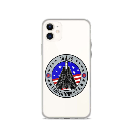 Top Gun Fans Mobile Phone Cases iPhone 11 F-14 Tomcat Fightertown Clear iPhone Case