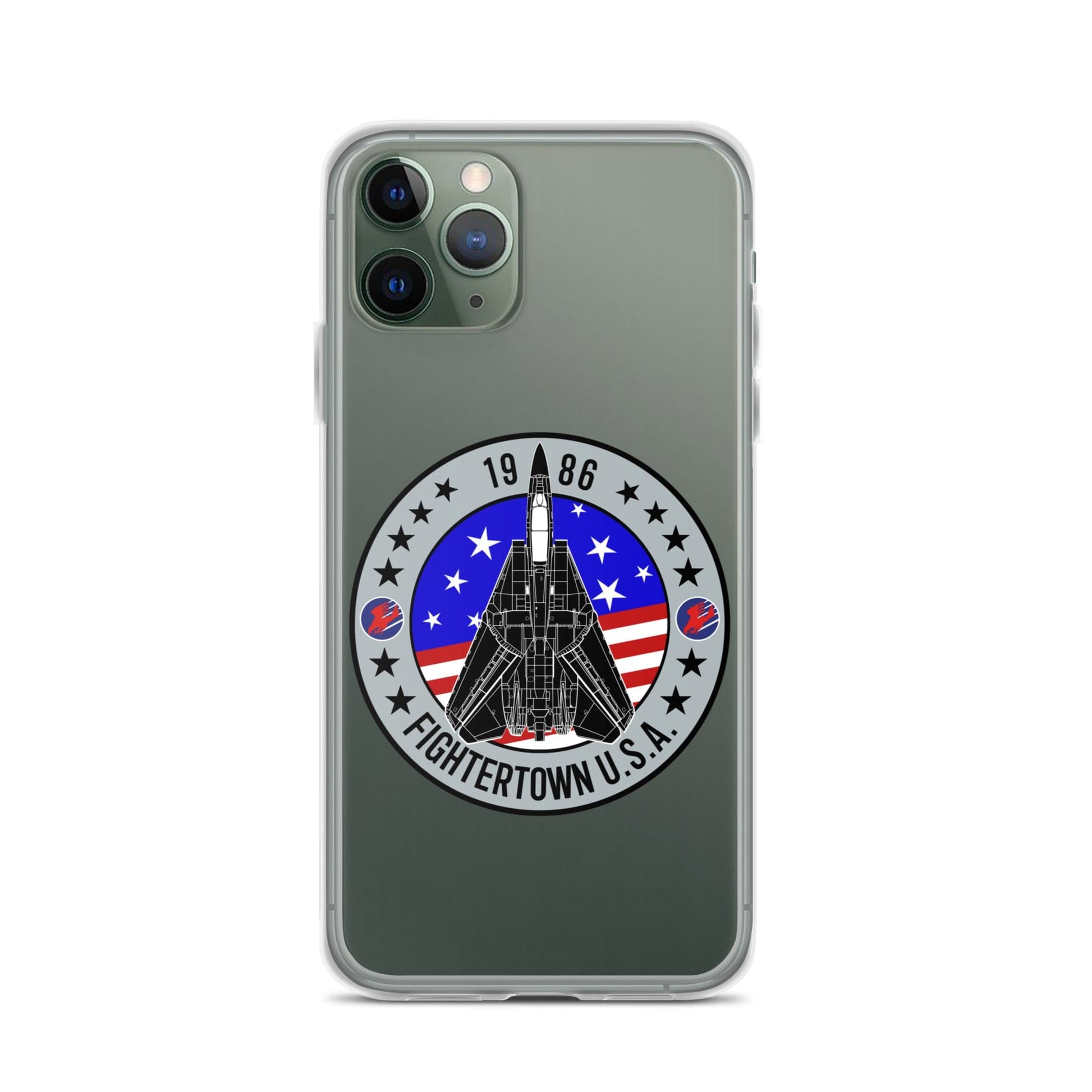 Top Gun Fans Mobile Phone Cases iPhone 11 Pro F-14 Tomcat Fightertown Clear iPhone Case