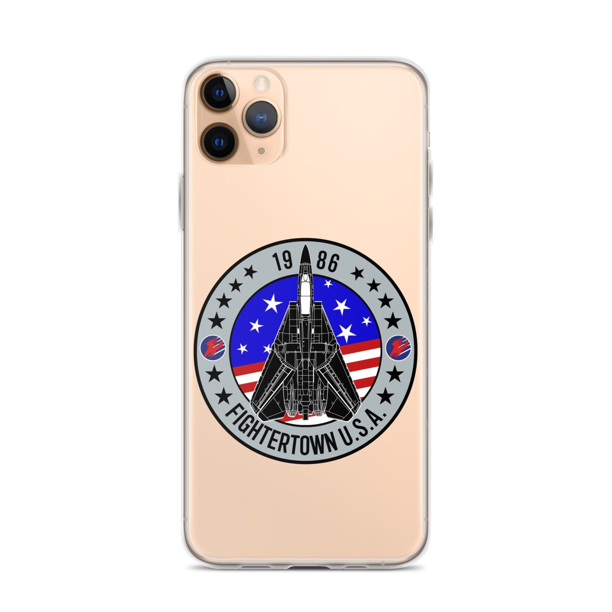 Top Gun Fans Mobile Phone Cases iPhone 11 Pro Max F-14 Tomcat Fightertown Clear iPhone Case