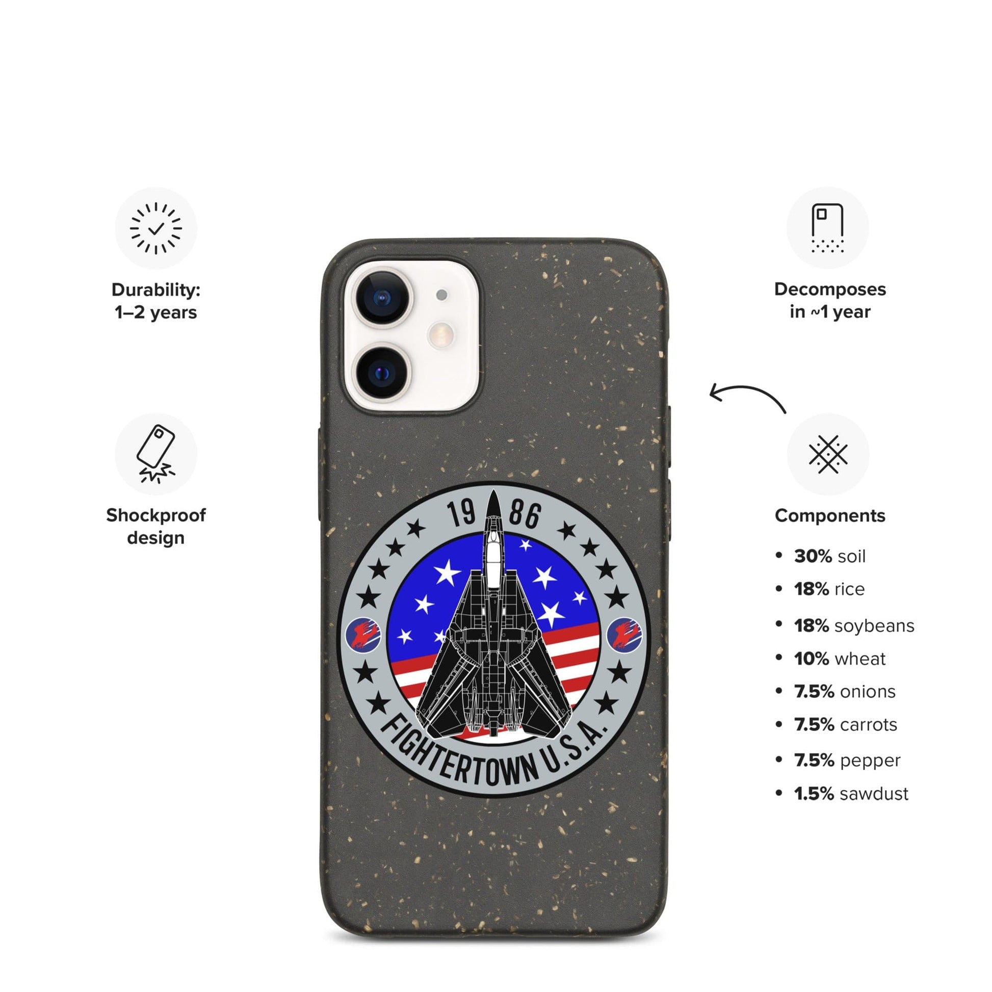 Top Gun Fans Mobile Phone Cases iPhone 12 mini F-14 Tomcat Fightertown Organic iPhone Case