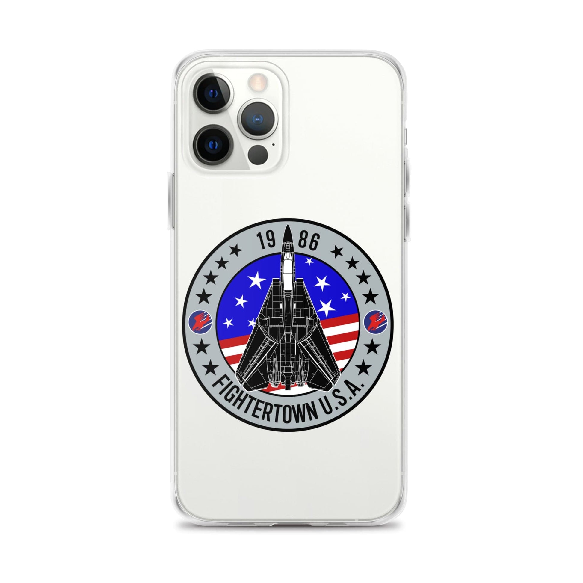 Top Gun Fans Mobile Phone Cases iPhone 12 Pro Max F-14 Tomcat Fightertown Clear iPhone Case