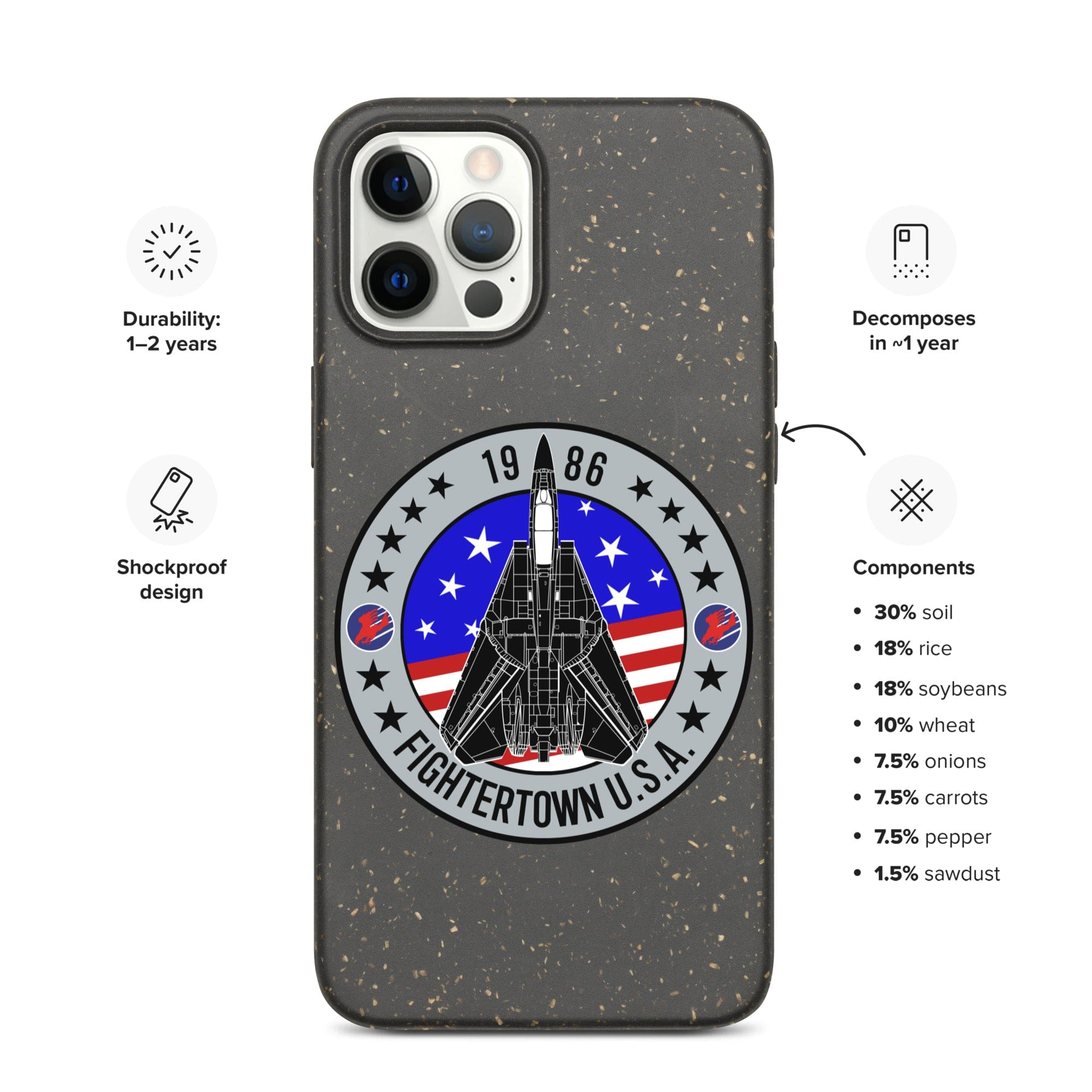 Top Gun Fans Mobile Phone Cases iPhone 12 Pro Max F-14 Tomcat Fightertown Organic iPhone Case