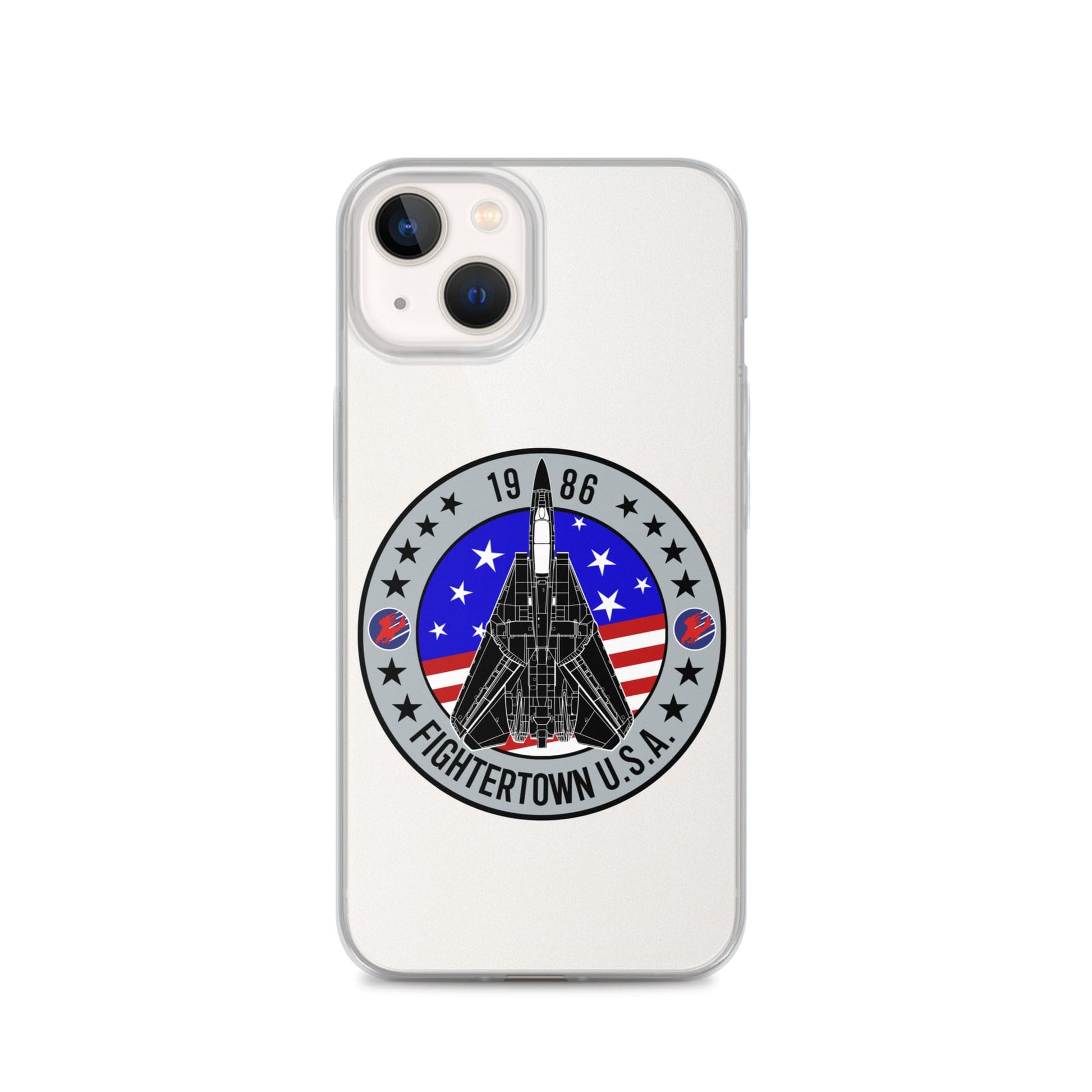 Top Gun Fans Mobile Phone Cases iPhone 13 F-14 Tomcat Fightertown Clear iPhone Case