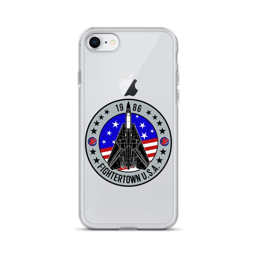 Top Gun Fans Mobile Phone Cases iPhone 7/8 F-14 Tomcat Fightertown Clear iPhone Case
