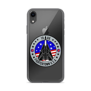 Top Gun Fans Mobile Phone Cases iPhone XR F-14 Tomcat Fightertown Clear iPhone Case
