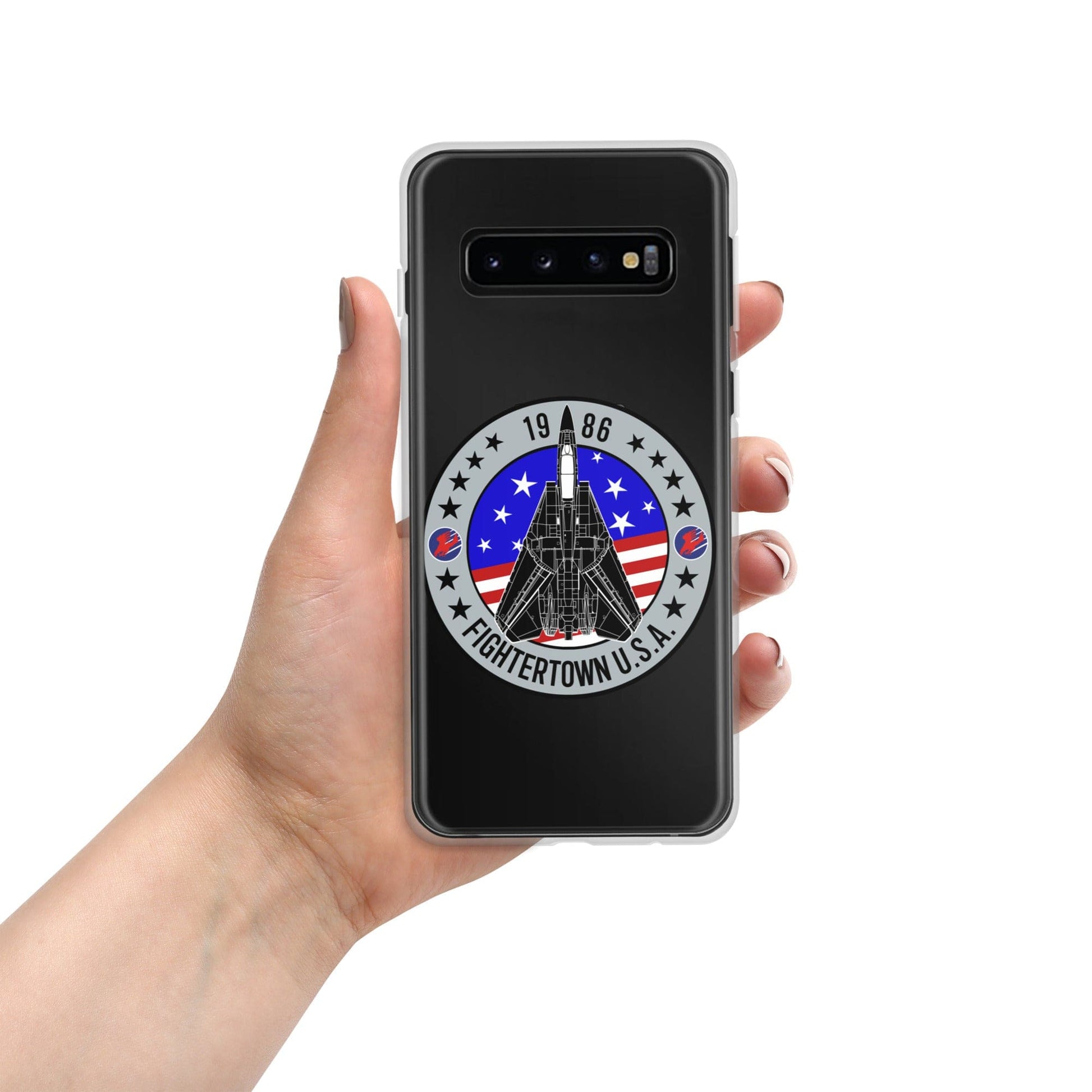 Top Gun Fans Mobile Phone Cases Samsung Galaxy S10 F-14 Tomcat Fightertown Clear Samsung Case