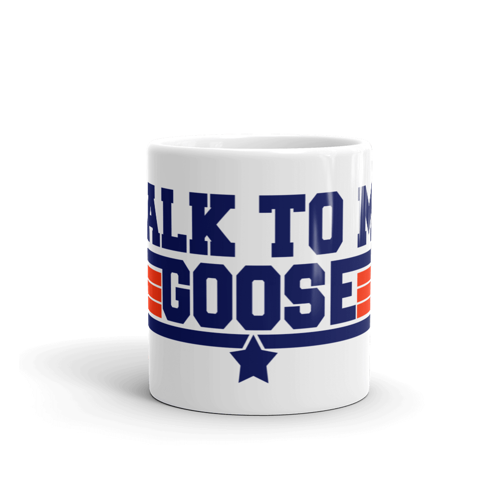 Top Gun Fans Mugs Talk To Me Goose White Glossy Mug
