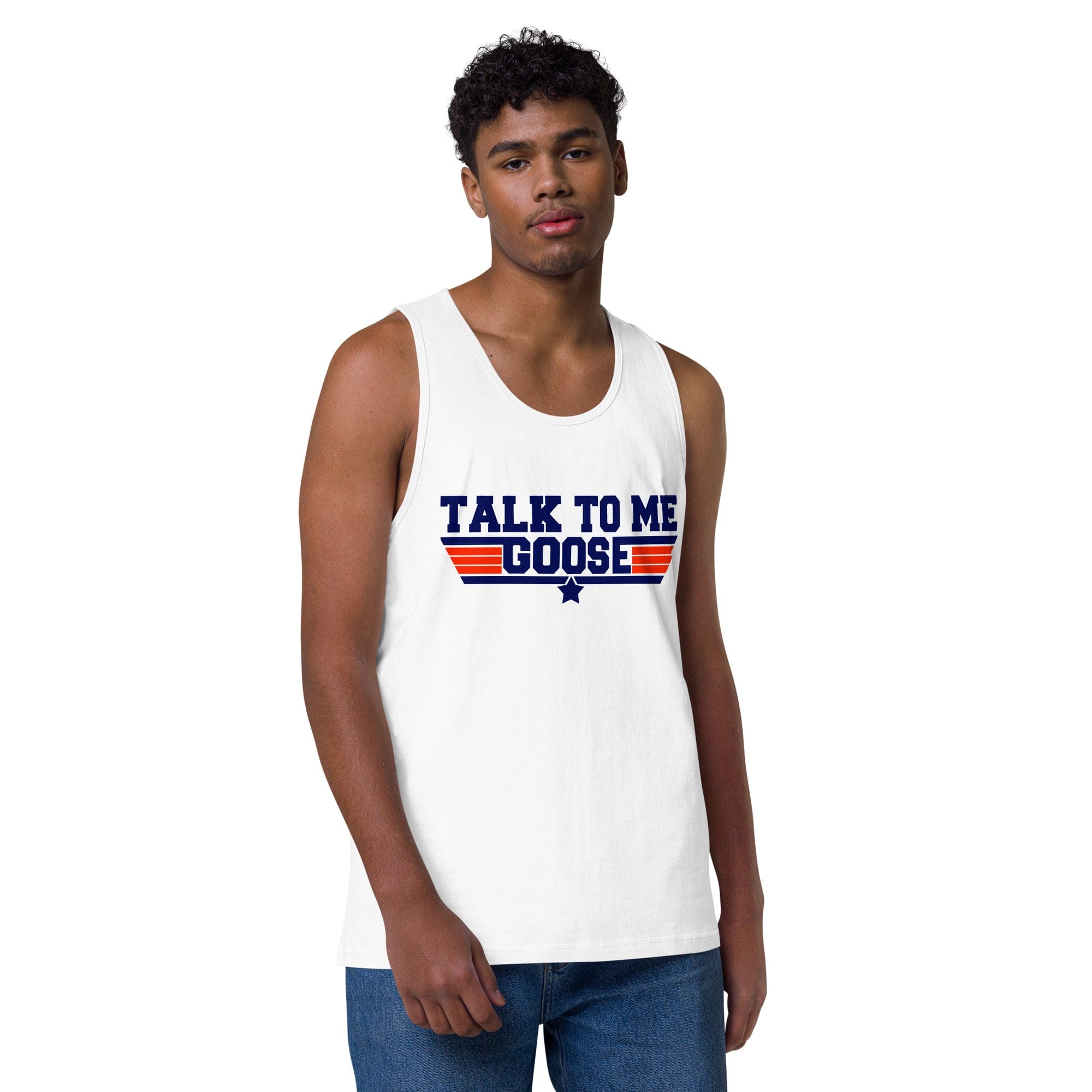 Top Gun Fans Shirts & Tops Talk To Me Goose - Men’s Premium Tank Top