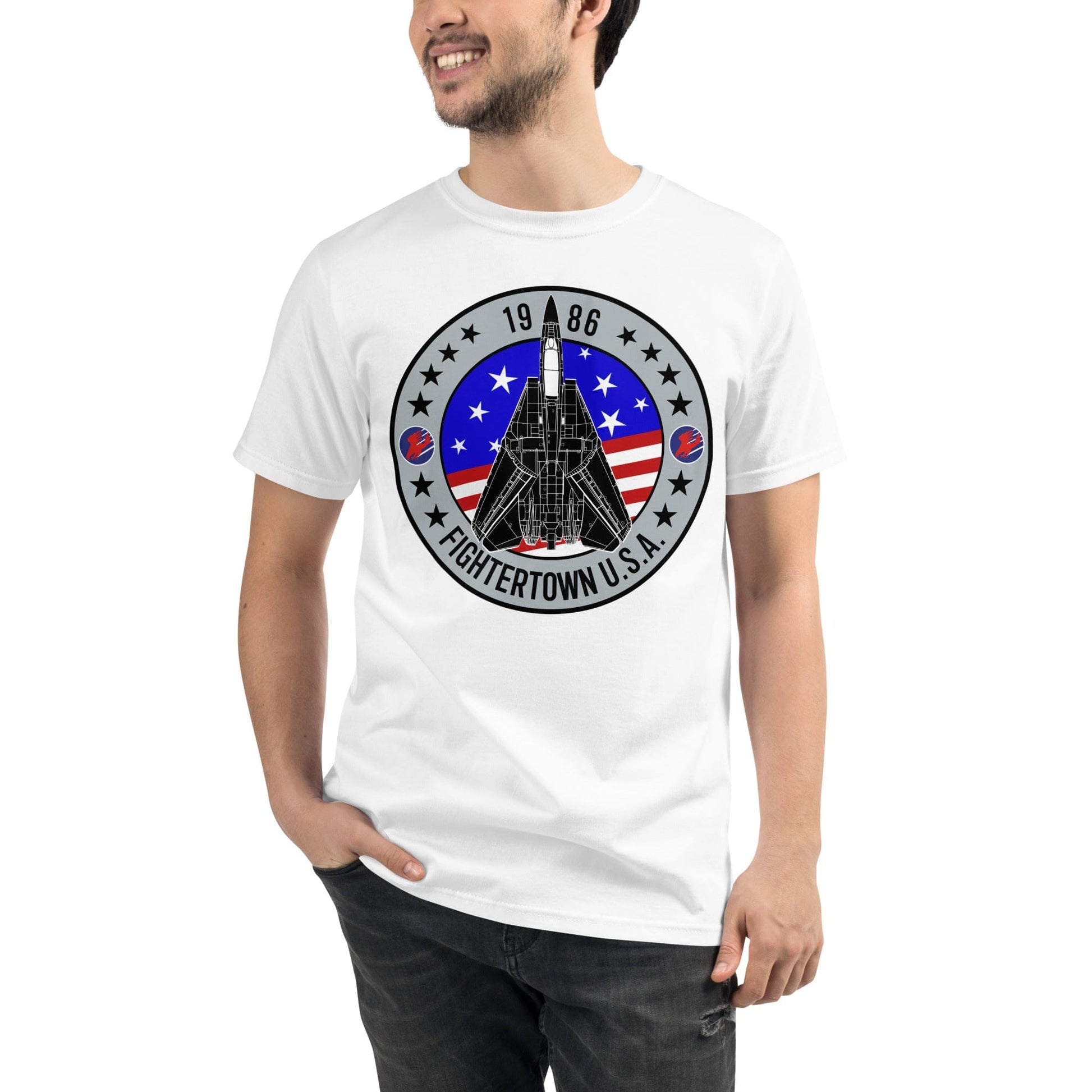Top Gun Fans Shirts & Tops White / S F-14 Tomcat Fightertown Organic T-Shirt