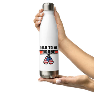 Talk To Me Goose USA Dog Tags Design Stainless Steel Water Bottle